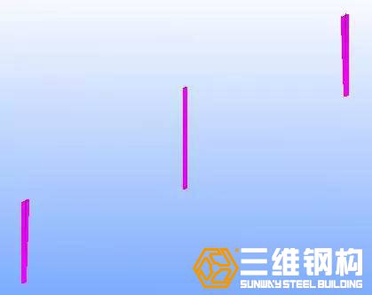 安装第一排钢柱